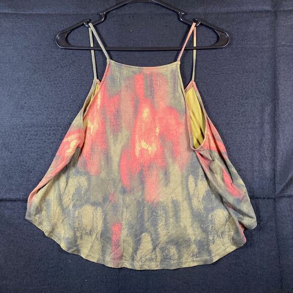 Anthropologie Silence + Noise Womens Tank Tie Dye Geometric Flowy VNeck Medium - Picture 8 of 10